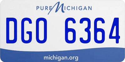MI license plate DGO6364
