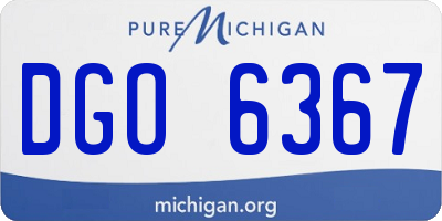 MI license plate DGO6367