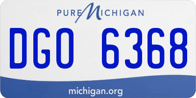 MI license plate DGO6368