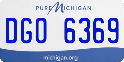 MI license plate DGO6369