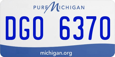 MI license plate DGO6370