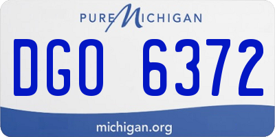 MI license plate DGO6372