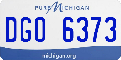 MI license plate DGO6373