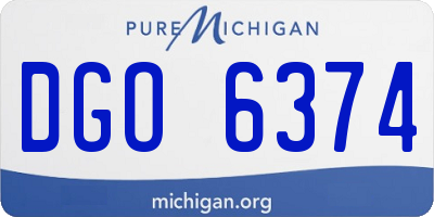 MI license plate DGO6374