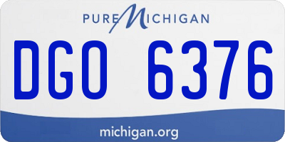 MI license plate DGO6376