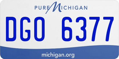 MI license plate DGO6377