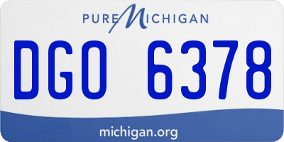 MI license plate DGO6378