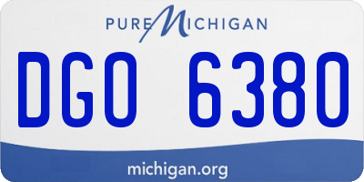 MI license plate DGO6380