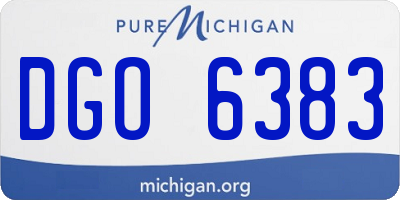 MI license plate DGO6383