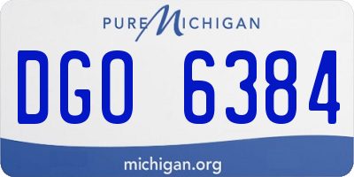 MI license plate DGO6384