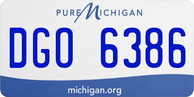 MI license plate DGO6386