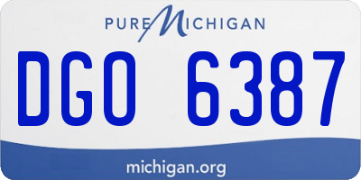 MI license plate DGO6387
