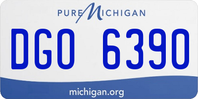MI license plate DGO6390