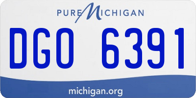 MI license plate DGO6391
