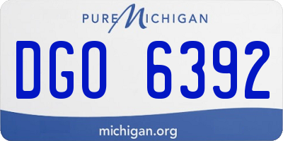 MI license plate DGO6392