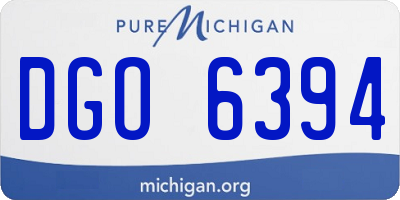 MI license plate DGO6394