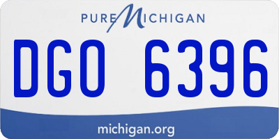 MI license plate DGO6396