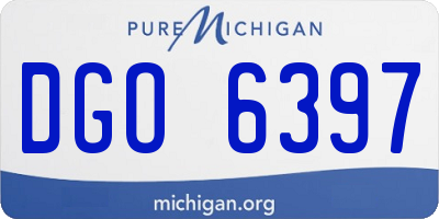 MI license plate DGO6397