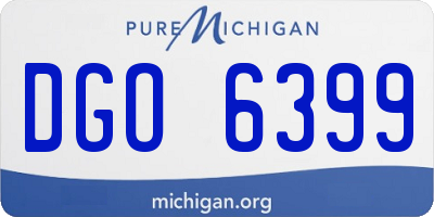 MI license plate DGO6399