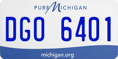 MI license plate DGO6401