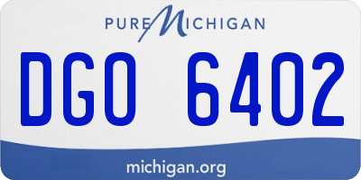MI license plate DGO6402