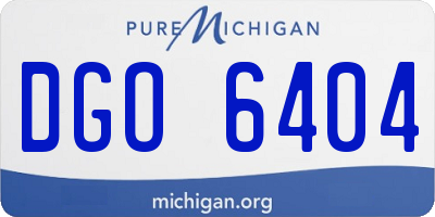 MI license plate DGO6404