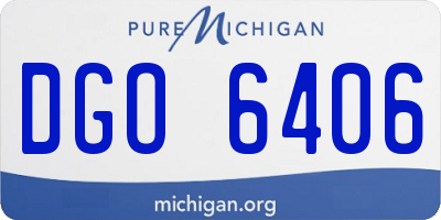 MI license plate DGO6406