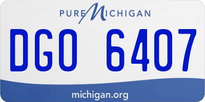 MI license plate DGO6407