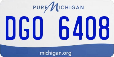 MI license plate DGO6408