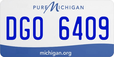 MI license plate DGO6409