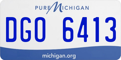 MI license plate DGO6413