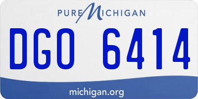 MI license plate DGO6414
