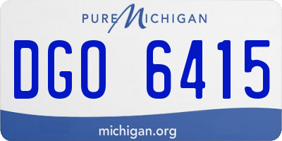 MI license plate DGO6415
