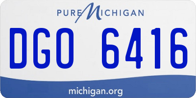 MI license plate DGO6416