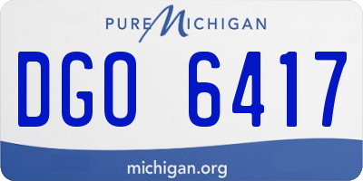 MI license plate DGO6417