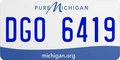 MI license plate DGO6419