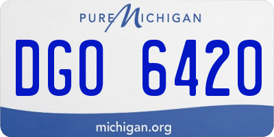 MI license plate DGO6420