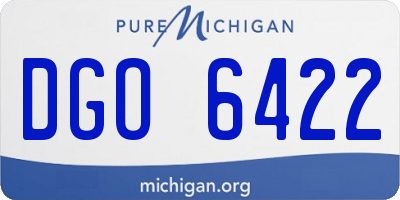 MI license plate DGO6422