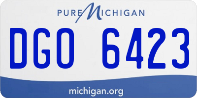 MI license plate DGO6423