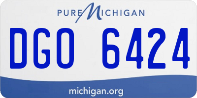 MI license plate DGO6424