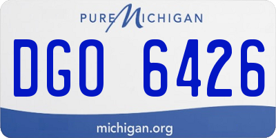 MI license plate DGO6426