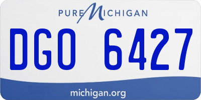 MI license plate DGO6427