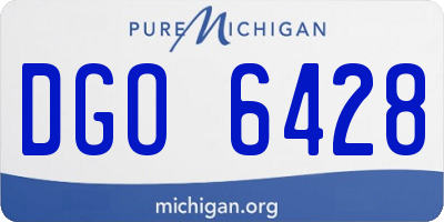 MI license plate DGO6428