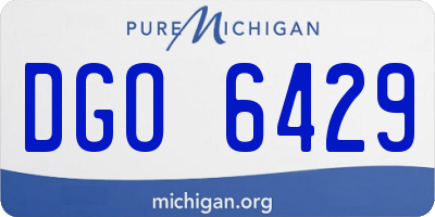 MI license plate DGO6429