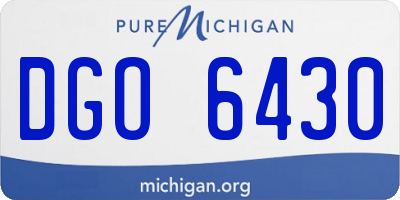 MI license plate DGO6430