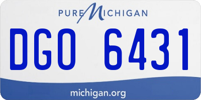 MI license plate DGO6431