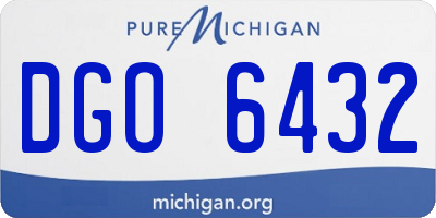 MI license plate DGO6432