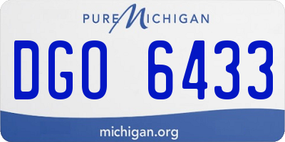 MI license plate DGO6433