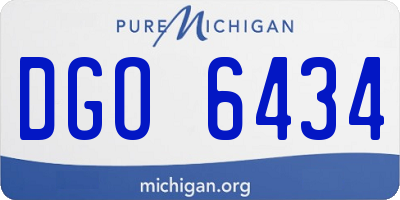 MI license plate DGO6434