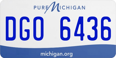 MI license plate DGO6436